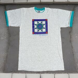 Vintage 1993 Lancaster PA Quilt Capital Art T-Shirt Size Medium/Large